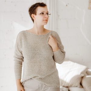 lininis megztinis