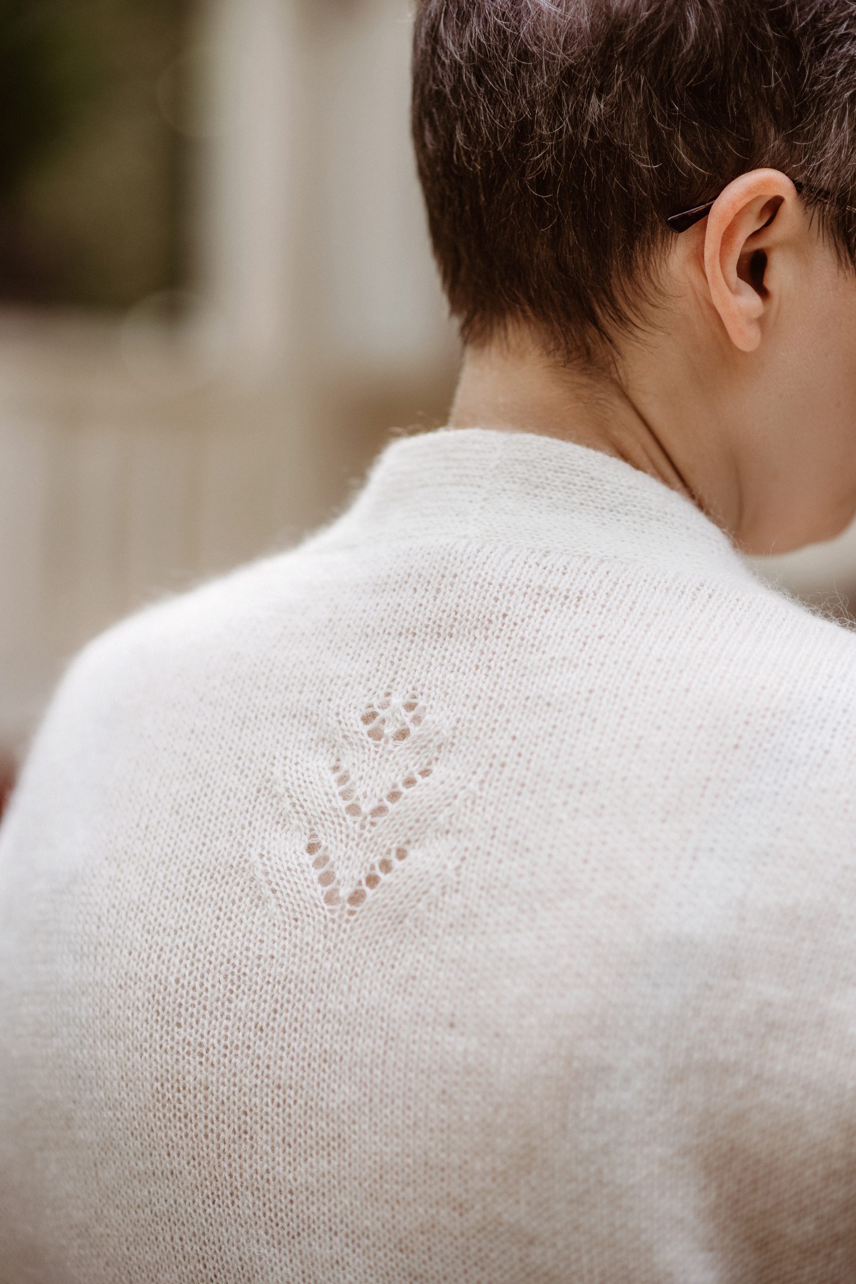 Merino vilnos ir moheros megztinis